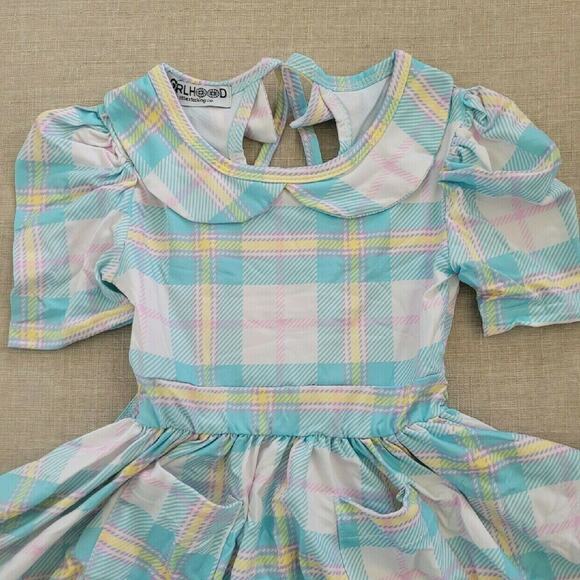 Girlhood By Little Stocking Co Pastel Plaid Dress - Picture 3 of 8